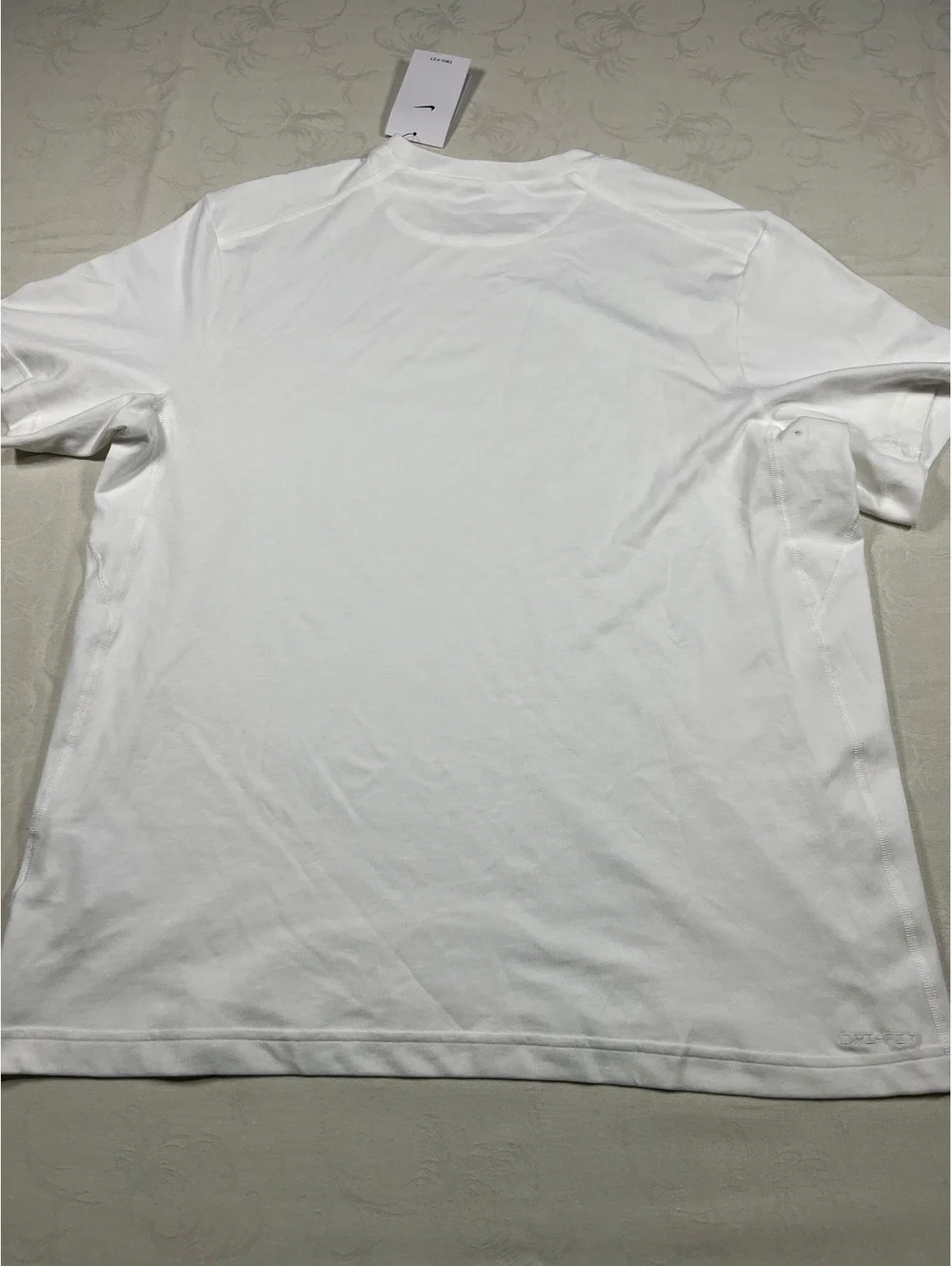 Nike Mens Drifit Performance Solo Swoosh White T-Shirt Size Large